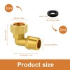 HSUYUN Brass movable screw connection 1/2 inch, right angle screw