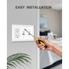 ZILLSEA Pure White 2 Toggle/1 Decorator Wall Plates, 1-Pack Combo