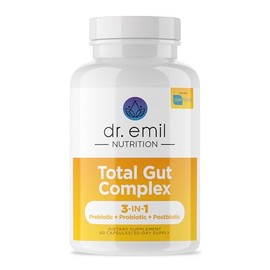 Dr. Emil Nutrition Total Gut Complex - Pre Pro  Suplemento nutricional para la salud intestinal postbitica para mujeres y hombres                     