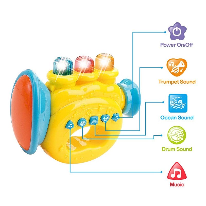 WEofferwhatYOUwant Portable First Trumpet Musical Instrument - Educational Toy for