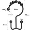 Shower Curtain Hooks, 12 Pcs Stainless Steel Shower Curtain Rings,