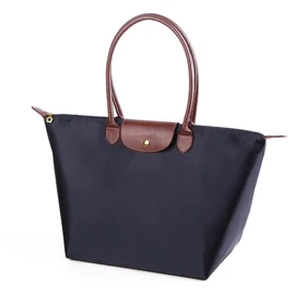 Blostirno Women’s Foldable Tote Bag/Hand Bag, Nylon, Waterproof, Large Capacity, For Commuting & Traveling, Comes in 3 Sizes - -