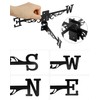 QWORK® Weather Vane Retro Metal Wind Direction Indicator for Garden