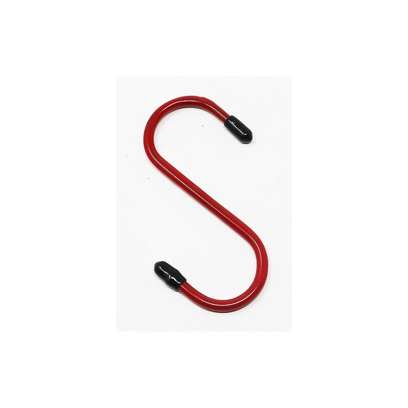 fiXte Plasic Coated S Hooks Rubber Ends Storage Kitchen Garage