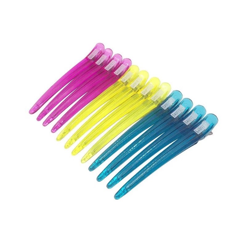 Pinzas para el cabello de pico de pato con sección