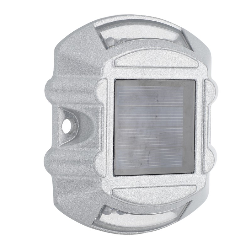Solar Deck Lights Silver Aluminium Alloy High Brightness LED Solar