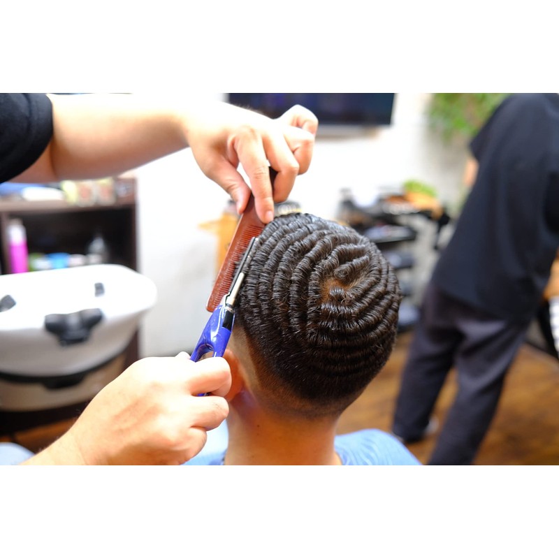 GRIMSTEADS FJT COMB 102 Bakelite Iron Perm Comb Barber ROYAL