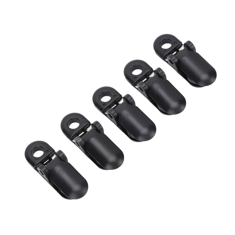 20pcs Hearing Aid Lanyard Clip Black ABS Clip Replacement Accessory
