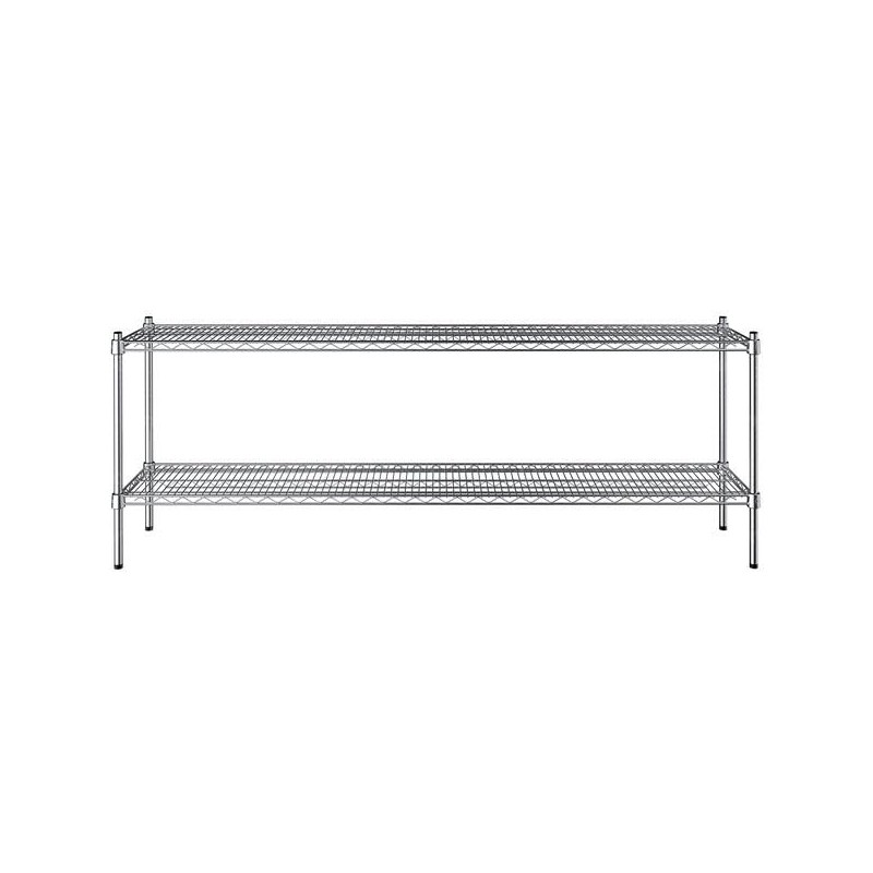 PRO&Family 14" x 72" NSF Chrome 2 Wire Shelf Kit