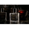 A burning bonfire, the scent of wet firewood.Burning Teakwood /