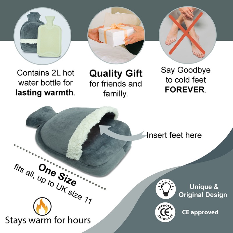 Heated Foot Warmer - Hot Water Bottle Foot Muff Snug