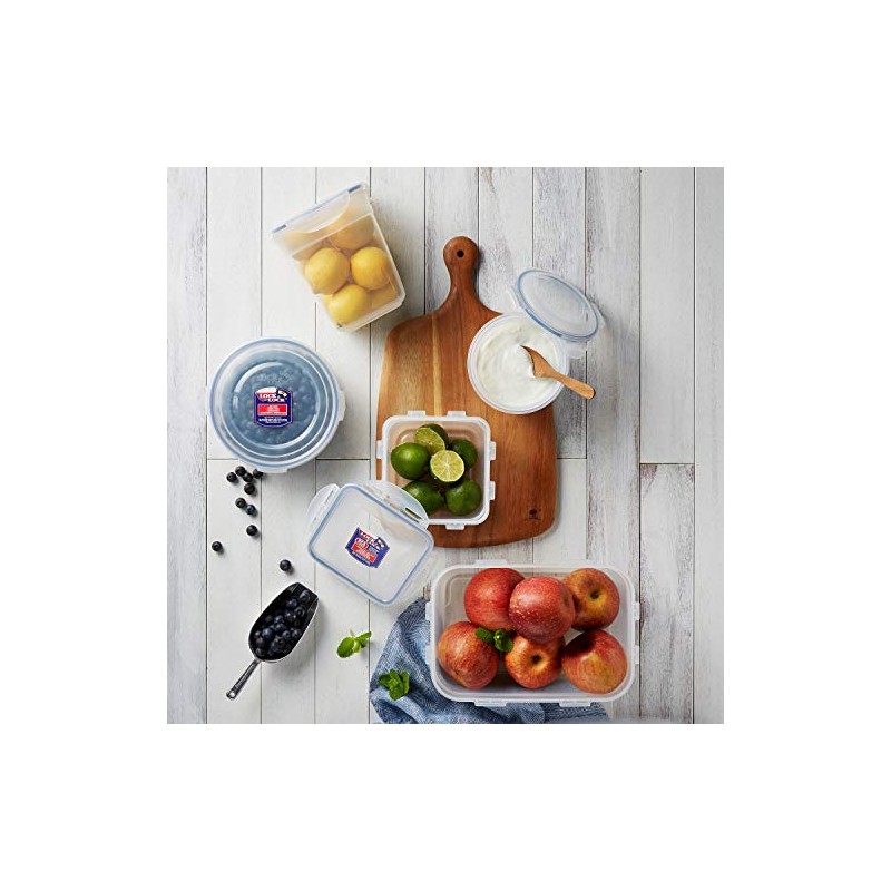 LocknLock Easy Essentials Food Storage lids/Airtight containers, BPA Free, 10