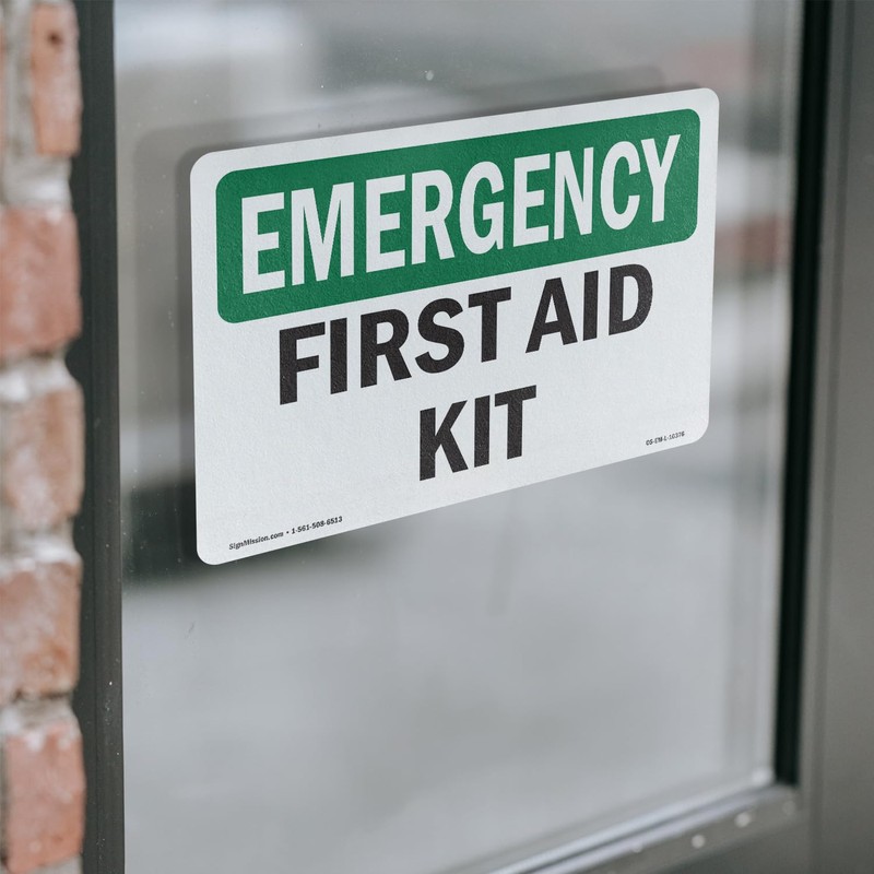 First Aid Kit OSHA Emergency Vinyl Decal Label 5 Inch