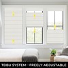 No Drill Top Down Bottom Up Roman Shades, 22×64in, Natural