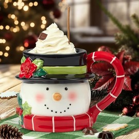 Certified International Holiday Magic Snowman 18 oz. Mugs, Set of 4, 4 Count (Pack of 1), Multicolor