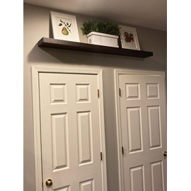 Joel's Antiques - 54 Inch Wooden Floating Shelves for Wall - Made of Natural Wood - Long Heavy Duty Rustic Wall Shelves for Bedroom - Perfect for Living Room, Kitchen - Mocha 54x8x2 Inches