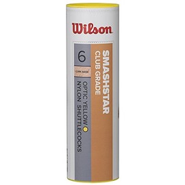 Wilson Unisex - Adult SMASHSTAR 6 Tube YE 78 Badminton Shuttles, Yellow, One Size
