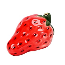 Ceramic Strawberry Incense Holder for Sticks - Cute Fruit Aromatherapy Decor for Home Decoration,Yoga & Meditation,2.56x1.89x1.50in Red