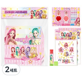 Little Bling Secret Jouju Star Goddess Pretty Me Gift Set, 2 sets, paper handbag + 2 types of mini nails + 2 types of tattoo stickers + Secret Jouju Lip Balm Red / 리틀블링 시크릿쥬쥬 별의여신 프리티미 기프트 세트, 2세트, 종이 핸드백 + 미니네일 2종 + 타투스티커 2종 + 시크릿쥬쥬 립밤 레드