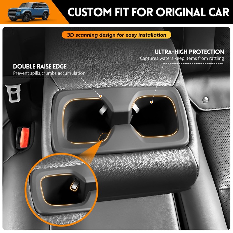 HUYINPJ 2Row Cup Holder Compatible with Toyota Land Cruiser 250