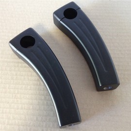 SMT-5.5" Black Pullback Handlebar Pullback Risers Compatible With Universal Bikes (1" Bar) [B00RUELLV6]