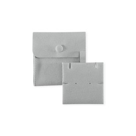 Yinbeini 10pc Mini Jewelry Pouch For Necklace Stud Earring，Travel Jewlery Box Case Storage, Small Ring Boxes Pouches Bags Organizer For Women (Grey)