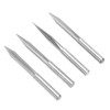 4Pcs VShaped Carving Cutter 2Edged Engraving Bit 4x0.4x15°/4x0.4x20°/4x0.4x25°/4x0.4x30°
