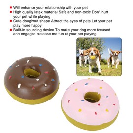 2PCS Squeaky Latex Dog Toy Donut, Donut Dog Toys for Aggressive Chewers Dog Toys for Puppies Teething Toys for Puppies Dog Toys Interactive