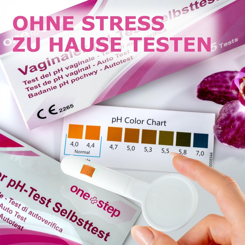 One+Step Vaginal Health Test with Reference Colour Card, Pack of