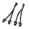 Headlight 2 Way Splitter Cable Socket Harness Male to Female