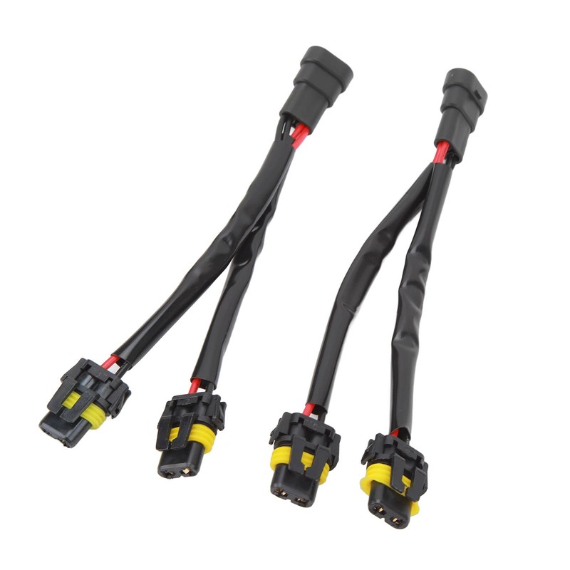 Headlight 2 Way Splitter Cable Socket Harness Male to Female