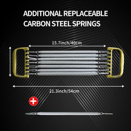 MKHUIBU Chest Expander for Men 7 Spring Adjustable, Chest Expander with Aluminum Handle Band, Strength Trainer for Home Office Gym Muscle Training Exerciser