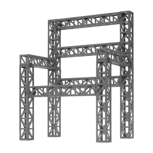 Hobby Base Premium Parts Collection Steel Truss Set, Silver, Non-scale, ABS, PPC-K39SV Display Accessories