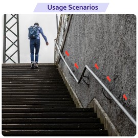 LUMLLSAJI Arrow Stickers - 6 Sets / 36 Pcs Directional Signs Removable Floors Decals for Floor Wall Marking - PVC Adhesive - 4x1" Size- Red