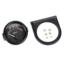 Voltage Gauge, 12V Voltmeter 52mm/2in Voltage Meter Gauge 8-16V BX100007 Car Universal