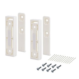 Heian Shindo Labrico KXO-210 DIY Storage Parts, Nageshi Rail Bracket, White, Depth 0.4 in (1.1 cm) x Height 3.1 in (8 cm) x Width 0.8 in (2 cm), 2 Main Units, 8 Screws, 12 Pins (2 Spare x 2)