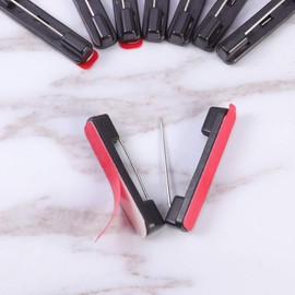 Healifty Metal Tags 100pcs Bar Safety Pins Name Tags Pins Adhesive Bar Pins Safety Catch Pins Craft Pin Back Id Badge Crafting Parts(Black, Size S) Blank Tags