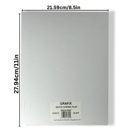 Grafix Shrink Film - White Opaque 8.5"x11" Sheets, Design Your Art and Shrink It to Create Jewelry, Embellishments, Paper Crafts, Gift Tags, Ornaments and More, Pack of 15