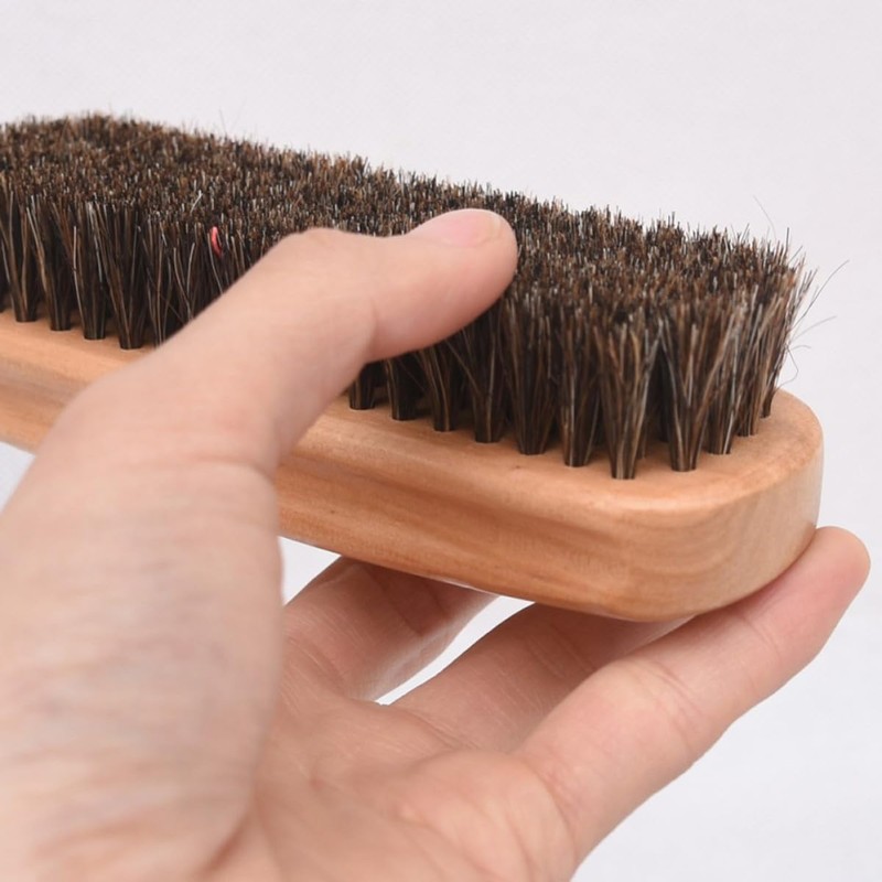 Cepillo para Zapatos de Crin de Caballo y Madera IMUSINICE