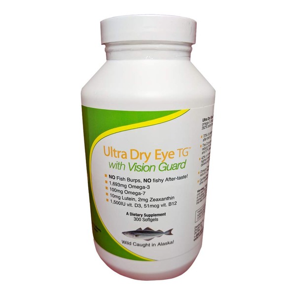 Formulated for Dry Eyes Mini-softgels of Ultra Pure Omega-3, Lutein, Zeaxanthin, Vitamins B12 and D3 (2 Month (Mini softgel)