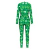 LouVasabuce Women Men St Patricks Day Bodycon Jumpsuit Long Sleeve
