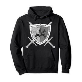 Knight armor with lions on the breastplate Medieval knight Pullover Hoodie