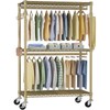 FUTASSI P1 Rolling Clothes Rack, Movable Metal Garment Closet Organizer