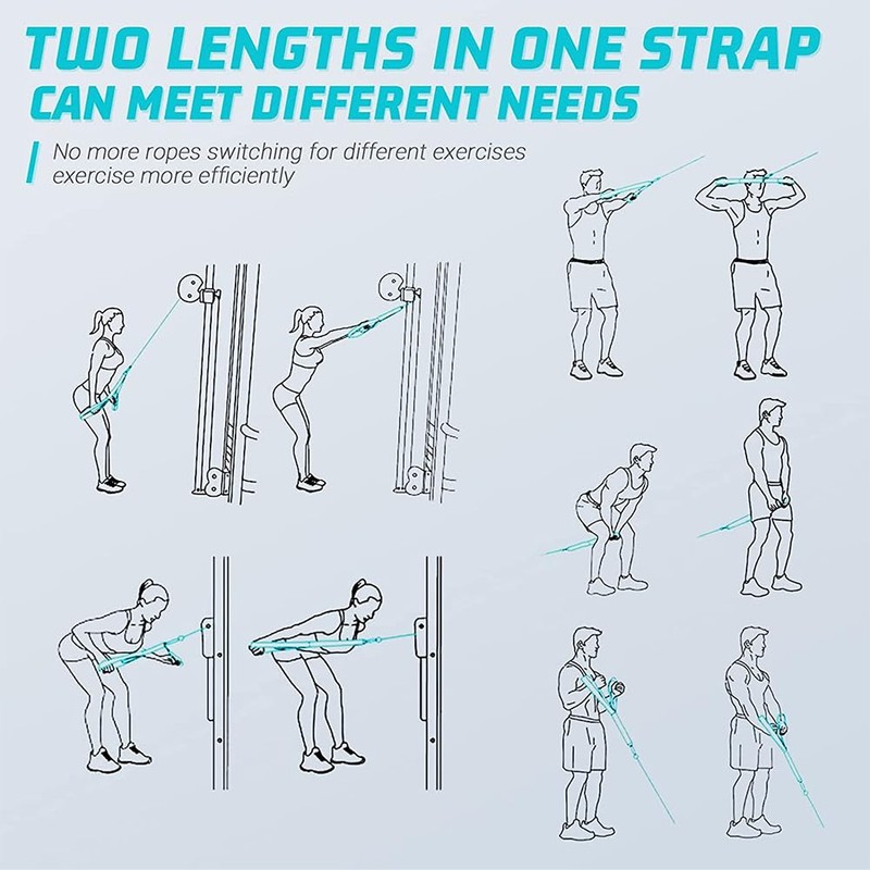 Tricep Rope Cable Attachment. 29 Inch & 28 Inch Two