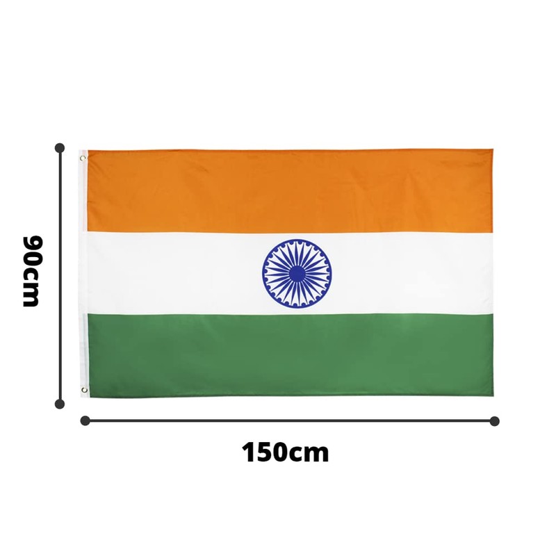 Indian Flag, Tricolour Double-Sided Garden Flag Outdoor Banner for Holiday