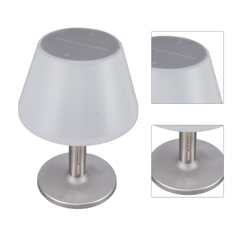 Solar Table Lamp LED Waterproof 3 Levels Adjustable Solar Desk