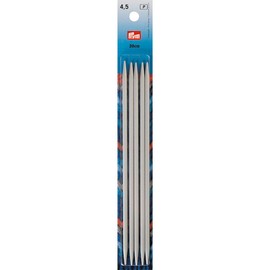 PRYM 4.5 mm 20 cm Aluminium 5 Pieces Double Pointed Knitting Needles - 191493