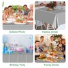 PLULON Silver Foil Tablecloth Plastic Table Cover 137 x 274cm