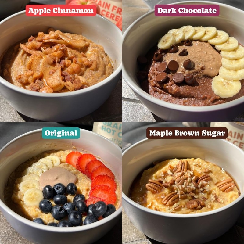 High Protein Hot Cereal Made with Chickpeas (Variety 4 Pack)