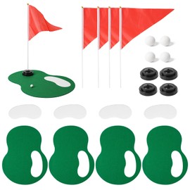 4 Set Golf Theme Centerpieces Table Set Including Ball Sand Trap Red Flag Plastic Flagpole Base for Golf Sport Party Decorations Supplies.